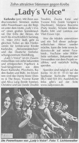 Lady's Voice im Karlsruher Kurier